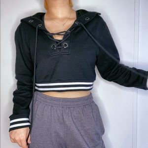 cropped hoodie